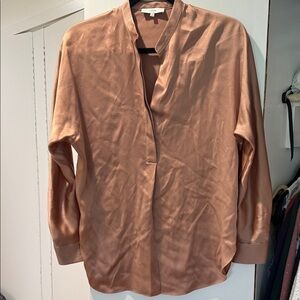 Vince Dusty Rose Silk Blouse